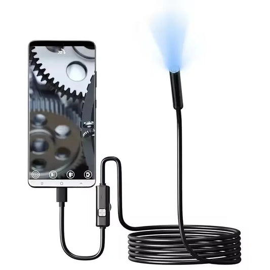 7.0MM Waterproof Type-C Endoscope Camera with Adjustable LEDs - Flexible USB Borescope for Phone & PC Inspection